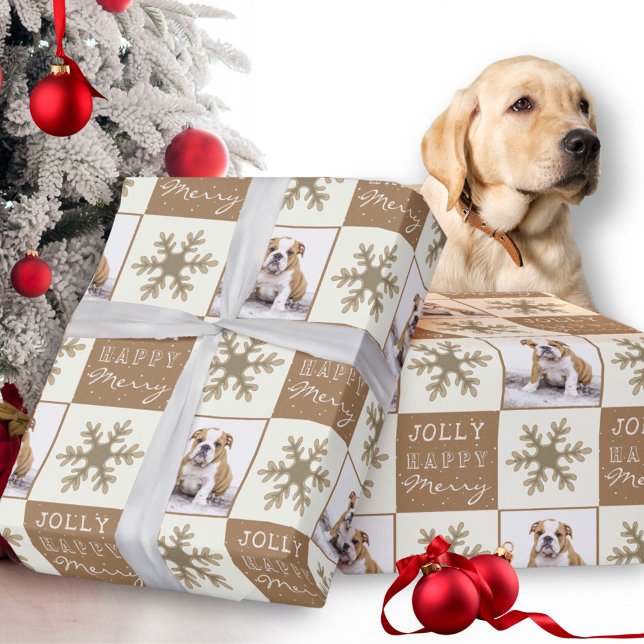 Papel De Regalo Mascota de cachorros de perro lindo foto Navidades (Subido por el creador)
