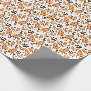 Papel De Regalo Mascota de Corgi galés Cachorro porcino