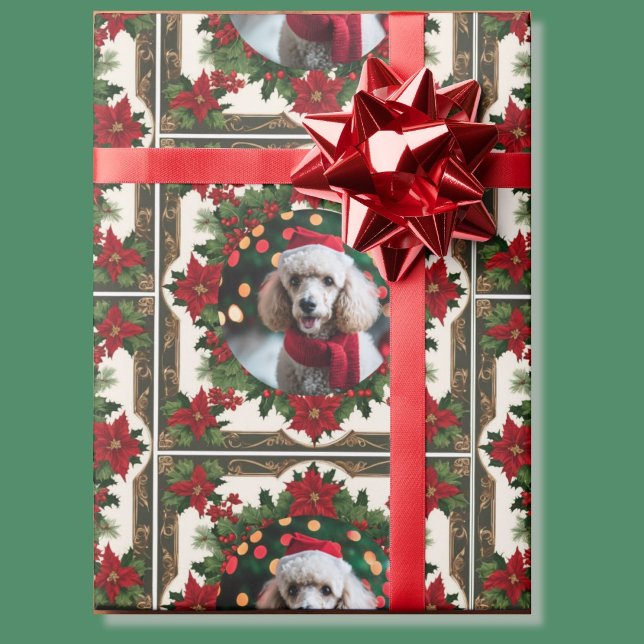 Papel De Regalo Mascota de Navidades Foto de perro verde rojo (Subido por el creador)