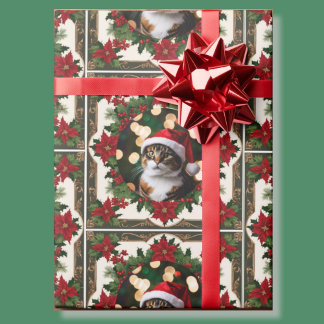 Papel De Regalo Mascota de tus Navidades foto roja verde