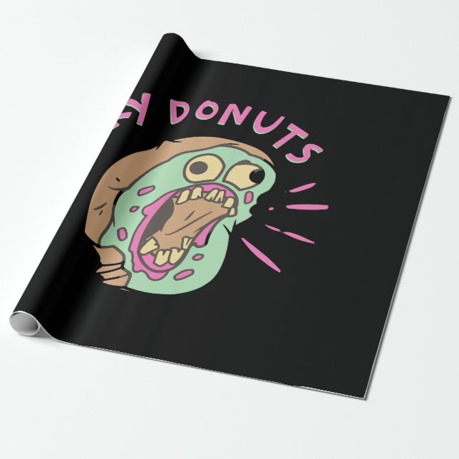 Papel De Regalo Mascota Donut Hangry (Desenrollado)