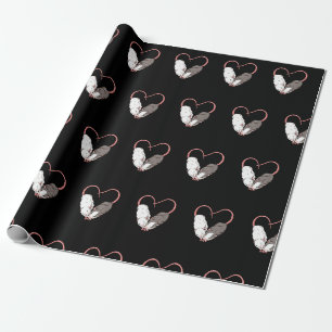 Papel De Regalo Mascota Roedor Pequeño Lindo Divertido Amor Corazó