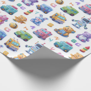 Papel De Regalo Mascotas de codificación caprichosas Robots lindos