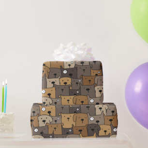 Papel De Regalo Mascotas de patrón adoran a perros
