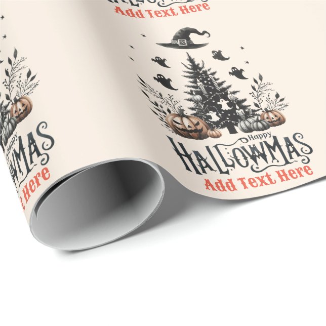 Papel De Regalo Mashup Navidades de Halloween en Hallowmas (Esquina del rollo)
