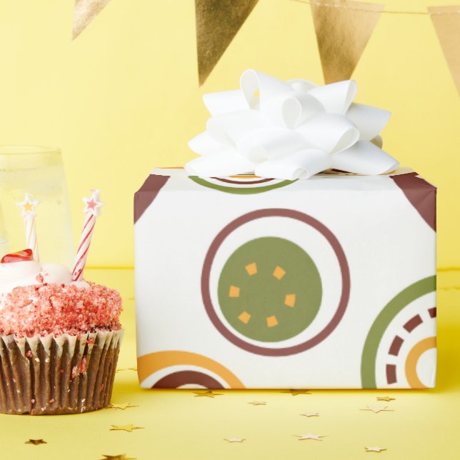 Papel De Regalo Masticadores de mandíbula MCM marrones  (Fiesta de cumpleaños )