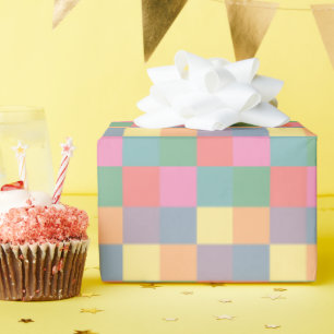 Papel De Regalo Matar de harlequin pastel multicolor