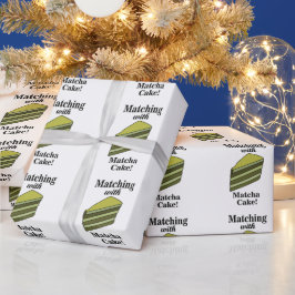 Papel De Regalo Matcha Green Cake Funny Cumpleaños