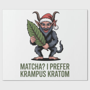 Papel De Regalo ¿Matcha? Prefiero Krampus Kratom Divertido Navidad