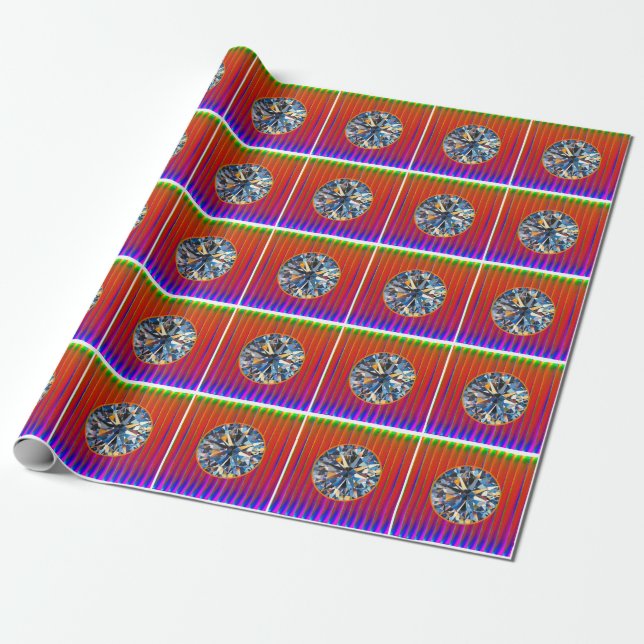 Papel de regalo mate con diseño 3D multicolor vívi (Desenrollado)