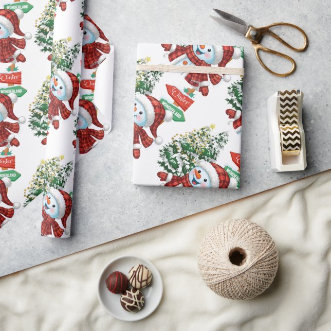 Papel de regalo mate - Invierno mágico (Artesanía)