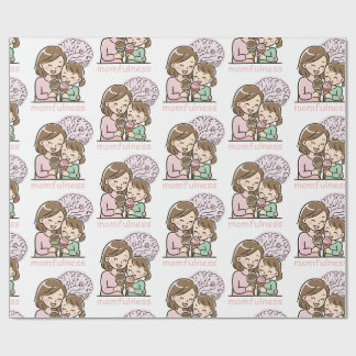 Papel De Regalo Maternidad adorable patrón de helado de madre e hi