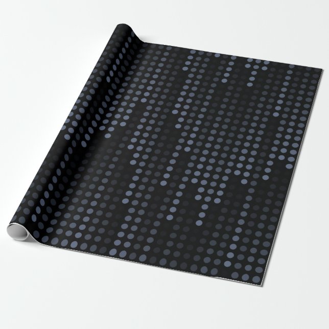 Papel De Regalo Matriz de puntos de polka oscuro con patrones (Desenrollado)