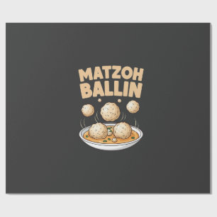 Papel De Regalo Matzo Baller Hanukkah Alimentación Cultura judía