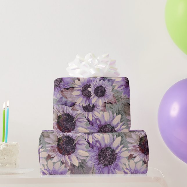 Papel De Regalo Mauve Girasol  (Regalos de fiesta)