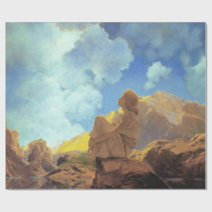 Papel De Regalo Maxfield Parrish Mañana 1922 Nube Azul Arte Fino