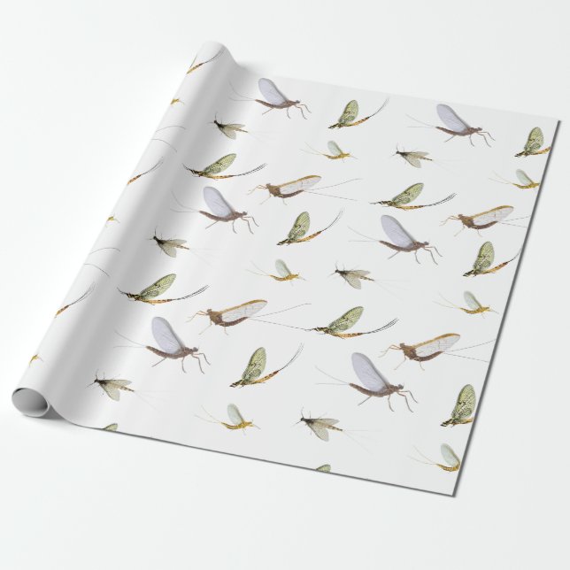 Papel De Regalo Mayflies (Desenrollado)