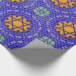 Papel De Regalo Mazal Tov y Siman Tov con la estrella floral