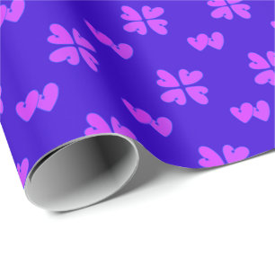 Papel De Regalo Mazipoodles Magenta Corazones En Azul