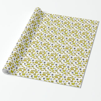 Papel De Regalo MCM amarillo atómico pequeña escala