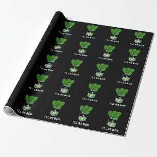 Papel De Regalo Me aburriré Cine divertida Veggie Pun Dark BG
