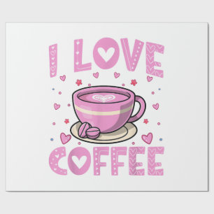 Papel De Regalo Me encanta el café - Funny Café Drinker Caffeine A