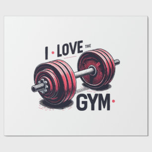 Papel De Regalo Me encanta el gimnasio