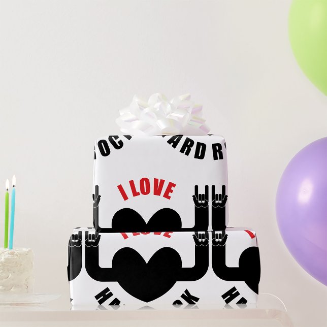 Papel De Regalo Me encanta el rock duro (Subido por el creador)