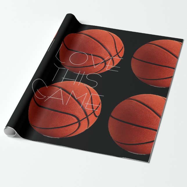 Papel De Regalo Me encanta la cercanía al baloncesto (Desenrollado)