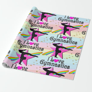 PAPEL DE REGALO ME ENCANTA LA GIMNASTICA EN EL DISEÑO DE REINAS