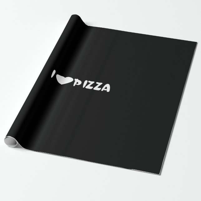 Papel De Regalo me encanta la pizza (Desenrollado)