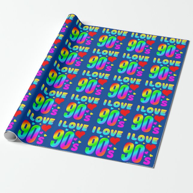 Papel De Regalo me encanta los 90 (Desenrollado)