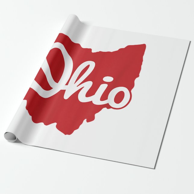 Papel De Regalo Me encanta mi guión de inicio de Ohio (Desenrollado)