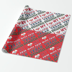 Papel De Regalo Me encanta mi texano polaco Dziadzia