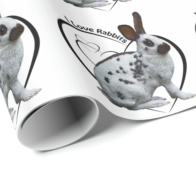 Papel de Regalo Me Encantan los Conejos (Esquina del rollo)