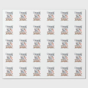 Papel De Regalo Me encantan los corazones y patas de perro Westie_