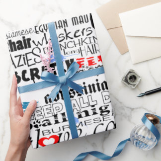 Papel De Regalo Me encantan los gatos