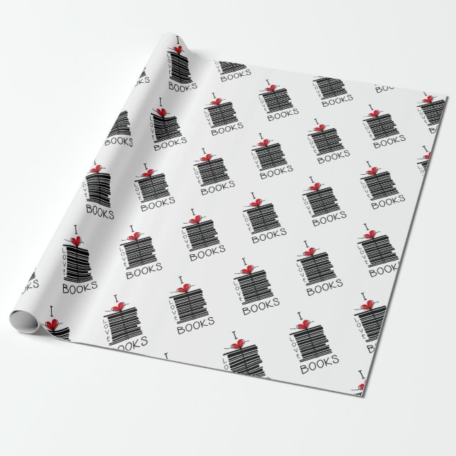 Papel De Regalo "Me encantan los libros" (Desenrollado)