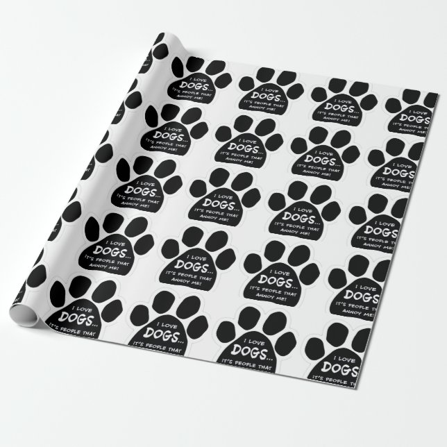 PAPEL DE REGALO ME ENCANTAN LOS PERROS (Desenrollado)