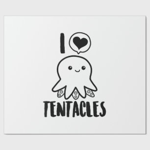 Papel De Regalo Me encantan los tentacles camisetas de café pulpo