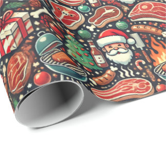 Papel De Regalo Meat Lovers' Christmas Wrapping Paper