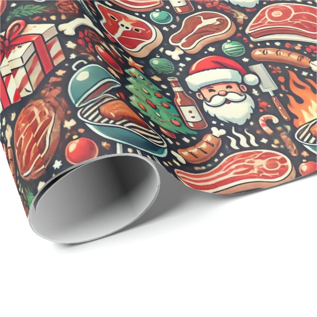 Papel De Regalo Meat Lovers' Christmas Wrapping Paper (Esquina del rollo)