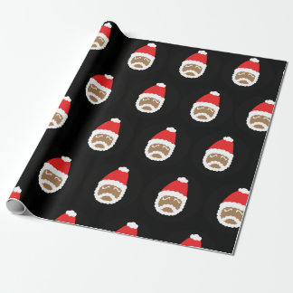 Papel De Regalo MED étnico de Santa (negro)