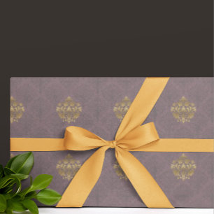 Papel De Regalo Medallón de Mauve Antiguo Ahumado Vintage