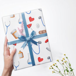 Papel De Regalo Médica clínico y herramientas médicas de enfermerí