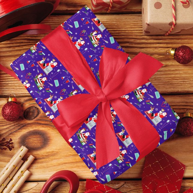 Papel De Regalo Médico de Navidad con Santa (Subido por el creador)