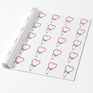 Papel de regalo médico del estetoscopio