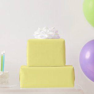 Papel De Regalo Medio claro de color sólido amarillo,