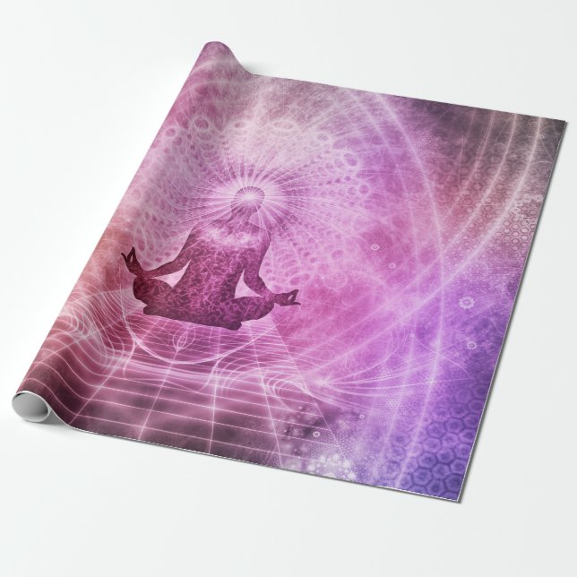 Papel De Regalo Meditación espiritual del yoga Zen Colorful (Desenrollado)