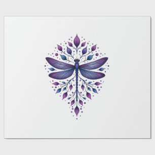 Papel De Regalo Meditación Geometría Fractal Espiritual Yoga Drago